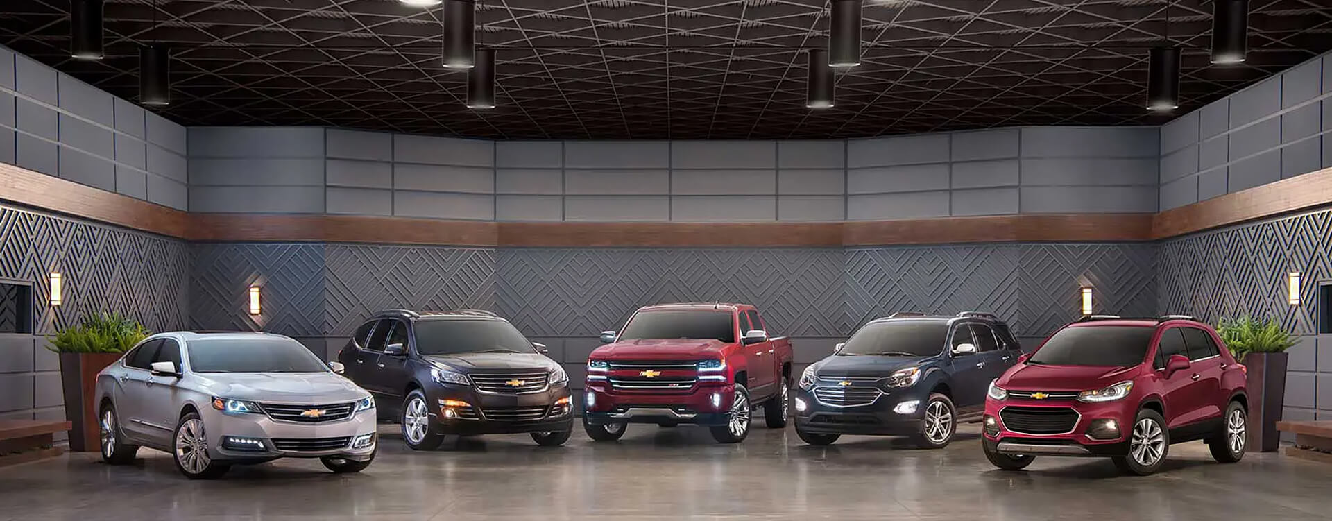 A Chevrolet cars lineup